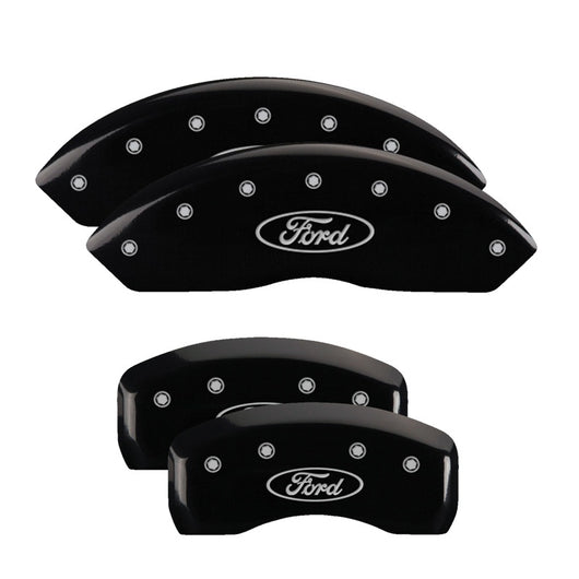 MGP 2 Caliper Covers Engraved Rear MGP Black Finish Silver Characters 2016 Ford Focus - 10246RMGPBK