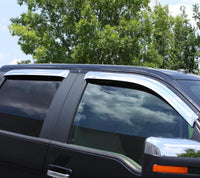 AVS 07-16 GMC Acadia Ventvisor Outside Mount Front & Rear Window Deflectors 4pc - Chrome - 684632
