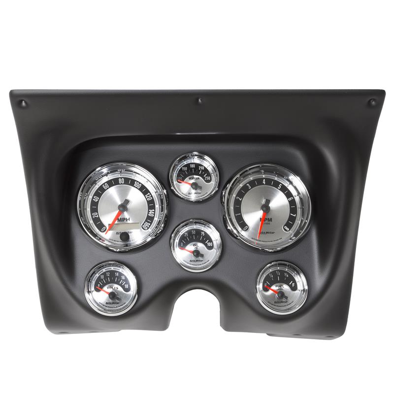 Autometer American Muscle Gauge Kit 6 Pc Camaro/Firebird 67-68 Tach/Mph/Fuel/Oilp/Wtmp/Volt - 7020