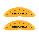 MGP 4 Caliper Covers Engraved Front & Rear Denali Yellow finish black ch - 34015SDNLYL