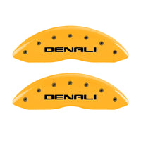 MGP 4 Caliper Covers Engraved Front & Rear Denali Yellow finish black ch - 34015SDNLYL