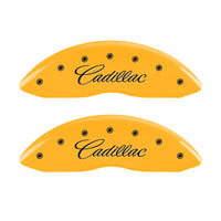 MGP 4 Caliper Covers Engraved Front Cadillac Rear SRX Yellow Finish Black Char 2010 Cadillac SRX - 35003SSRXYL