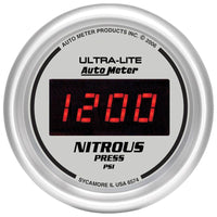 Autometer Ultra-Lite 2-1/16in 1600 PSI Digital Nitrous Pressure Gauge - Silver - 6574