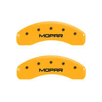 MGP 4 Caliper Covers Engraved Front & Rear MOPAR Yellow finish black ch - 55001SMOPYL