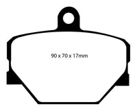EBC 08+ Smart Fortwo 1.0 Redstuff Front Brake Pads - DP31287C