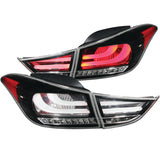 ANZO 2011-2013 Hyundai Elantra LED Taillights Black 4pc - 321298