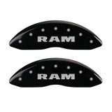 MGP 4 Caliper Covers Engraved Front & Rear RAM Black finish silver ch - 12124SRAMBK