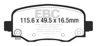 EBC 15+ Chrysler 200 2.4 Yellowstuff Rear Brake Pads - DP43031R
