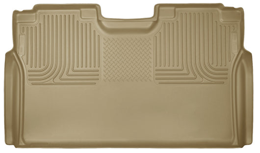 Husky Liners 15 Ford F-150 SuperCrew Cab WeatherBeater Tan 2nd Seat Floor Liner - 19373