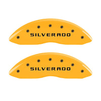 MGP 2 Caliper Covers Eng Front Silverado Yellow Finish Blk Char 05 Chevy Silverado 1500 - 14238FSILYL