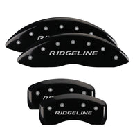 MGP 4 Caliper Covers Engraved Front & Rear Ridgeline Black Finish Silver Char 2019 Honda Ridgeline - 20213SRGLBK