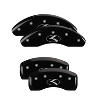 MGP 4 Caliper Covers Engraved Front & Rear Honda Black Finish Silver Char 2018 Honda Accord - 20224SHONBK