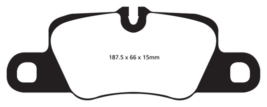 EBC 12-15 Porsche 911 (991) (Cast Iron Rotor only) 3.8 Carrera S Redstuff Rear Brake Pads - DP31858C