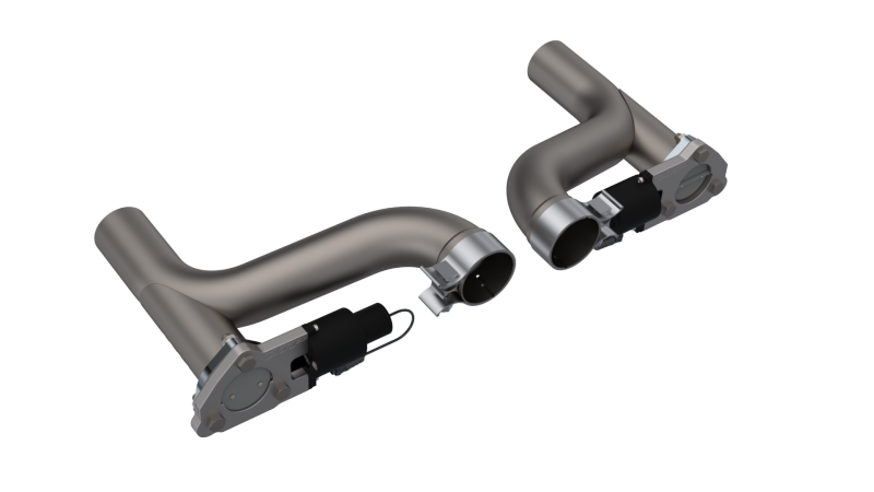 QTP 10-15 Chevrolet Camaro SS 6.2L 2.5in 304SS Aggressor Cutout Dual Mid Pipes - 500110