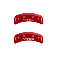 MGP 4 Caliper Covers Engraved Front & Rear Vtech Red finish silver ch - 39002SVTCRD