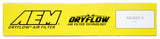 AEM 10-18 Lexus RX350 V6-3.5L F/I DryFlow Air Filter - 28-20443