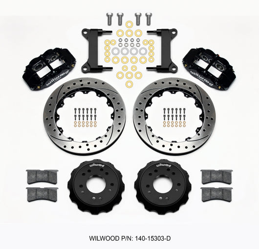 Wilwood Narrow Superlite 6R Front Hat Kit 13.06 Drilled 63-87 C10 w/ Wilwood Pro Spindles - 140-15303-D