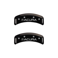 MGP 4 Caliper Covers Engraved Front & Rear Acura Black finish silver ch - 39002SACUBK