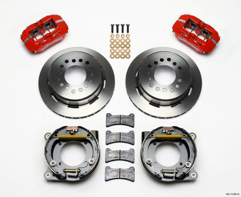 Wilwood Dynapro Low-Profile 11.00in P-Brake Kit - Red Chevy C-10 2.42 Offset 5-lug - 140-11385-R