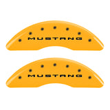 MGP 4 Caliper Covers Engraved Front 2015/Mustang Engraved Rear 2015/50 Yellow finish black ch - 10201SM52YL