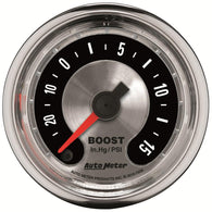 Autometer American Muscle 52mm Full Sweep Electric 30 In Hg.-Vac/15PSI Boost Vacuum Gauge - 1258