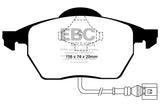 EBC 99-06 Audi TT 1.8 Turbo Ultimax2 Front Brake Pads - UD687