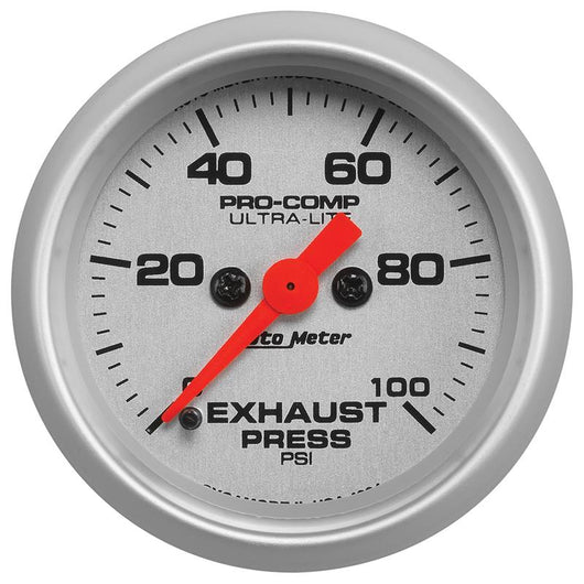 Autometer Ultra-Lite 2-1/16in 100PSI Exhaust Pressure Digital Stepper Motor Gauge - 4394