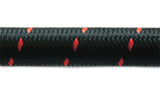 Vibrant -6 AN Two-Tone Black/Red Nylon Braided Flex Hose (20 foot roll) - 11976R