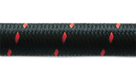 Vibrant -6 AN Two-Tone Black/Red Nylon Braided Flex Hose (20 foot roll) - 11976R