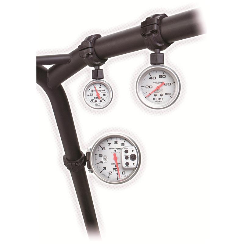 Autometer 2 5/8 inch Black Roll Pod for 1 5/8 inch Roll Cage - 48004