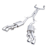 Stainless Works 2016-18 Cadillac CTS-V Sedan Catback System Resonated X-Pipe Dual-Mode Mufflers - CTSV16CB