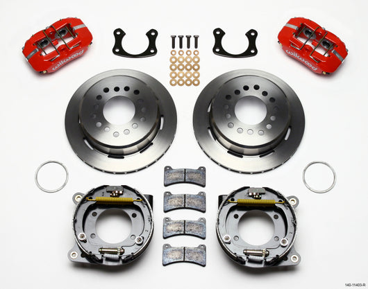 Wilwood Dynapro Low-Profile 11.00in P-Brake Kit - Red Small Ford 2.50in Offset - 140-11403-R