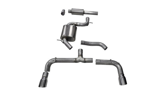 Corsa 14-15 Volkswagen GTI Mk7 Polished Sport 3.0in Cat-Back Dual Rear Exit - 14834