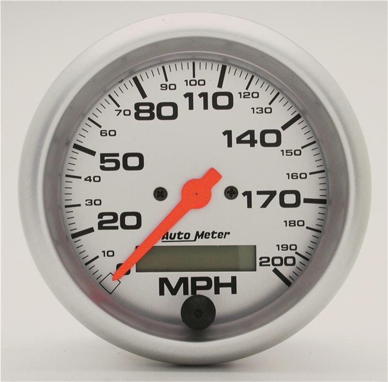 Autometer Ultra-Lite 85.7mm In-Dash Electronic Programmable 200 MPH Speedometer - 4486
