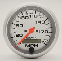 Autometer Ultra-Lite 85.7mm In-Dash Electronic Programmable 200 MPH Speedometer - 4486