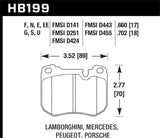 Hawk 86-89 Mercedes 560SL / 77-88 Porsche 924 / 78-81 928 / 83-89 944 HT-10 Front Race Brake Pads - HB199S.702