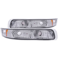 ANZO 1999-2002 Chevrolet Silverado 1500 Euro Parking Lights Chrome w/ Amber Reflector - 511064