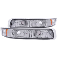 ANZO 1999-2002 Chevrolet Silverado 1500 Euro Parking Lights Chrome w/ Amber Reflector - 511064