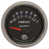Autometer Cobalt 52mm 0-7 BAR Short Sweep Electric Oil Pressure Gauge - 6127-M