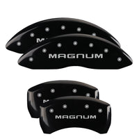 MGP 4 Caliper Covers Engraved Front & Rear RT1-Truck Black finish silver ch - 12005SRT1BK