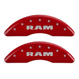 MGP 4 Caliper Covers Engraved Front & Rear RAM Red finish silver ch - 12124SRAMRD