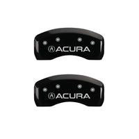 MGP 4 Caliper Covers Engraved Front & Rear Acura Black Finish Silver Char 2017 Acura RDX - 39022SACUBK