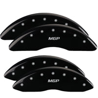 MGP 4 Caliper Covers Engraved Front & Rear MGP Black finish silver ch - 10235SMGPBK