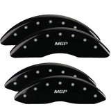 MGP 4 Caliper Covers Engraved Front & Rear MGP Black finish silver ch - 55002SMGPBK