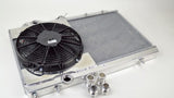 CSF 01-07 Mitsubishi Evo 7/8/9 Full Size Slim Radiator w/12in Fan & Shroud/-16AN & Slip-On Fittings - 7075