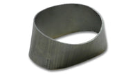 Vibrant 90mmx55mm Oval to 76mm Round Transition Adapter T304 SS for use with Part #1448 and #14480 - 1448A