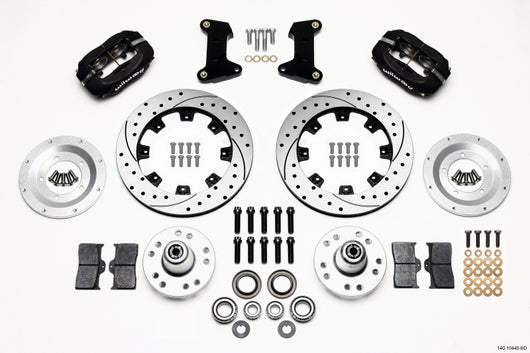 Wilwood Forged Dynalite Front Kit 12.19in Drilled 74-80 Pinto/Mustang II Disc Spindle only - 140-10440-BD