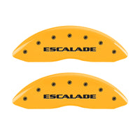 MGP 4 Caliper Covers Engraved F & R Escalade Yellow Finish Black Char 2004 Cadillac Escalade EXT - 35014SESCYL
