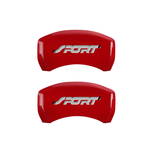 MGP 4 Caliper Covers Engraved Front & Rear No bolts/Sport Yellow finish black ch - 10229SSP1YL