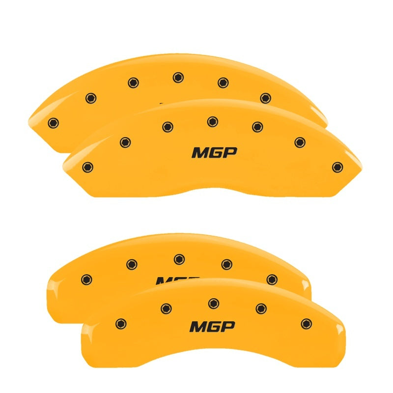 MGP 4 Caliper Covers Engraved Front Charger Rear RT Yellow Finish Black Char 2006 Dodge Charger - 12001SCHRYL